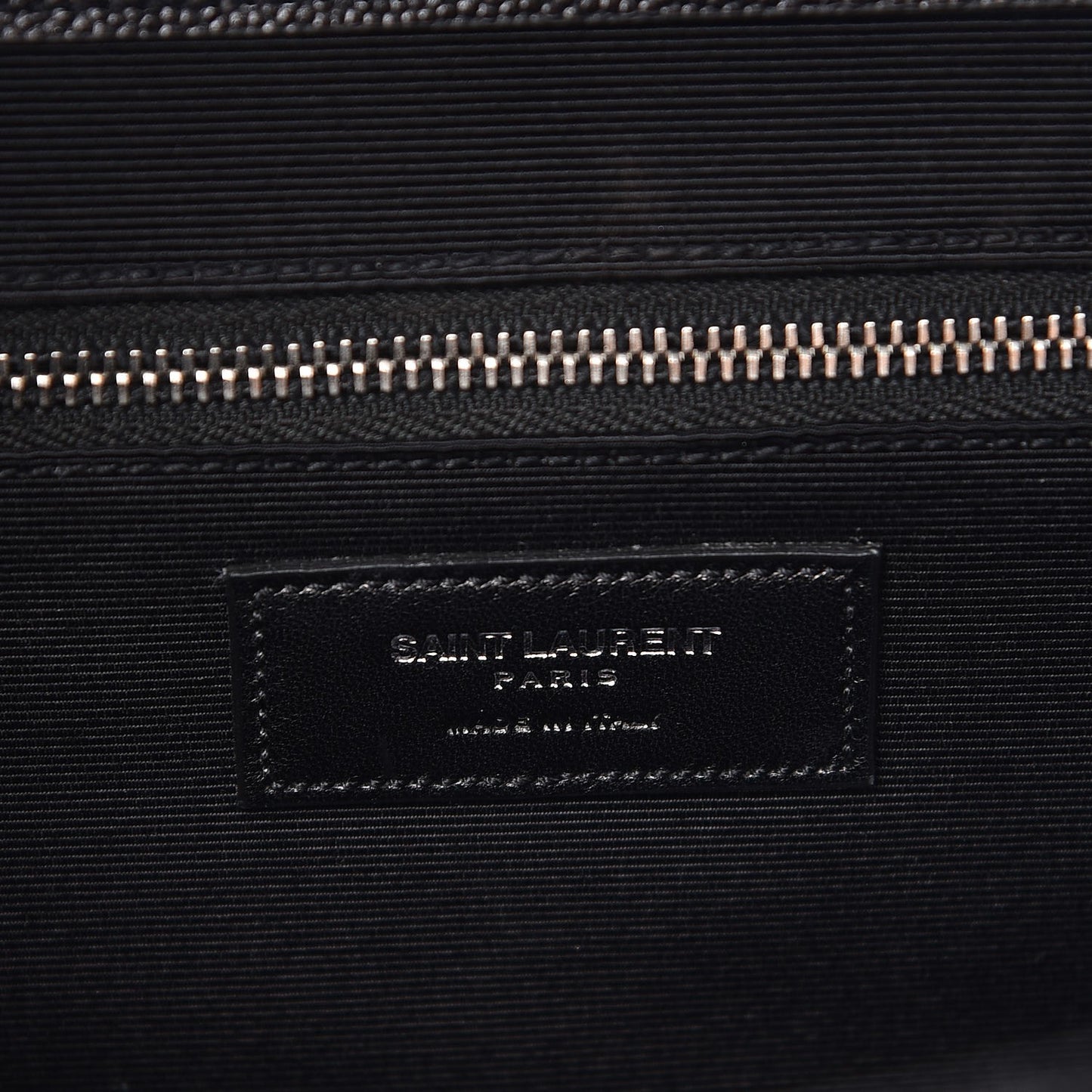 Grain De Poudre Matelasse Chevron Large Monogram Satchel Black