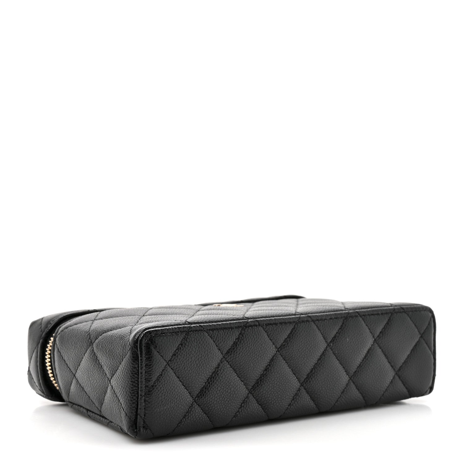 Chanel Caviar Quilted Top Handle Slim Vanity With Chain Black 4 of 10