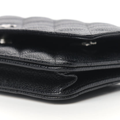 Chanel Caviar Quilted Wallet On Chain WOC Black 10 of 10