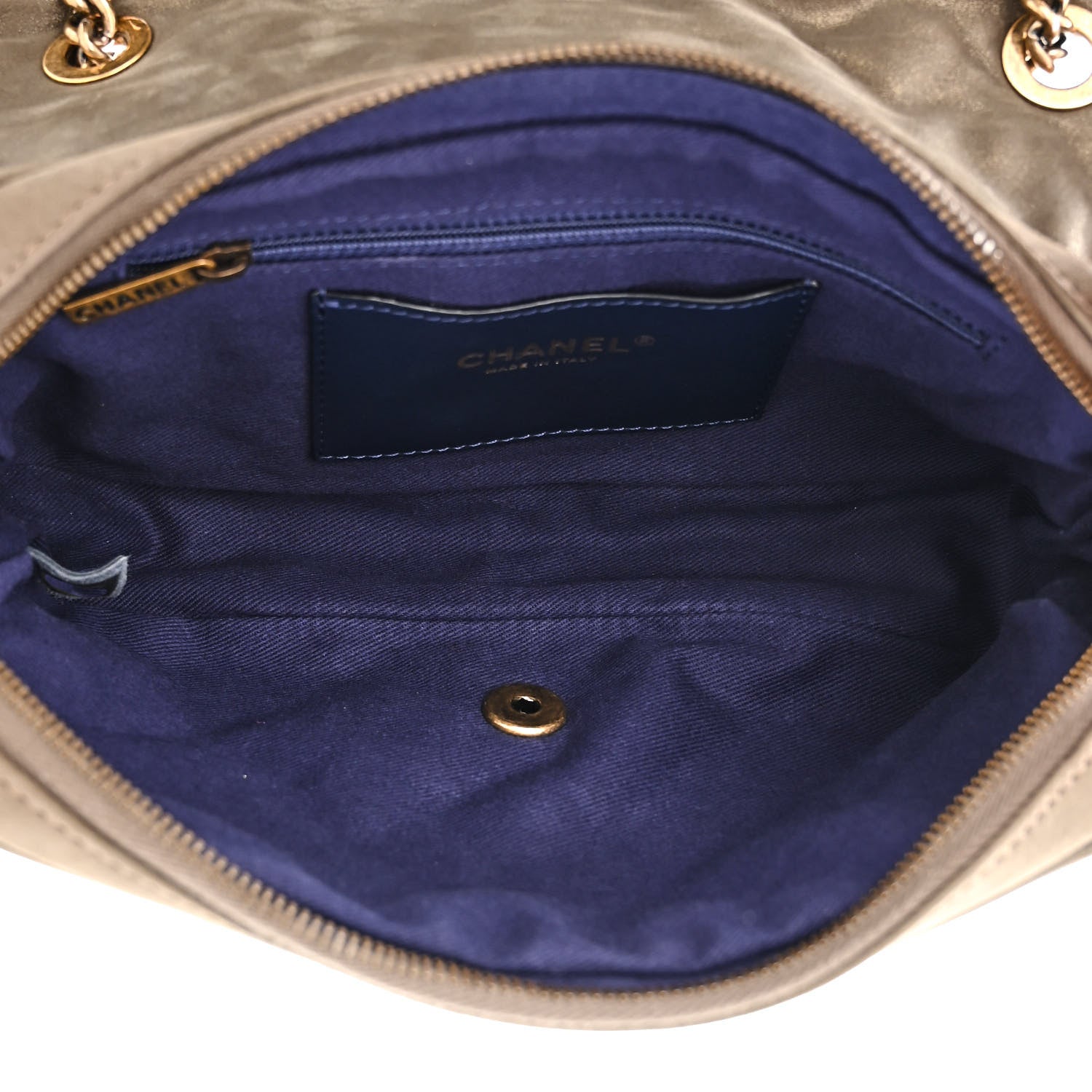 Chanel Iridescent Calfskin Quilted Small Shiva Flap Khaki 5 of 10