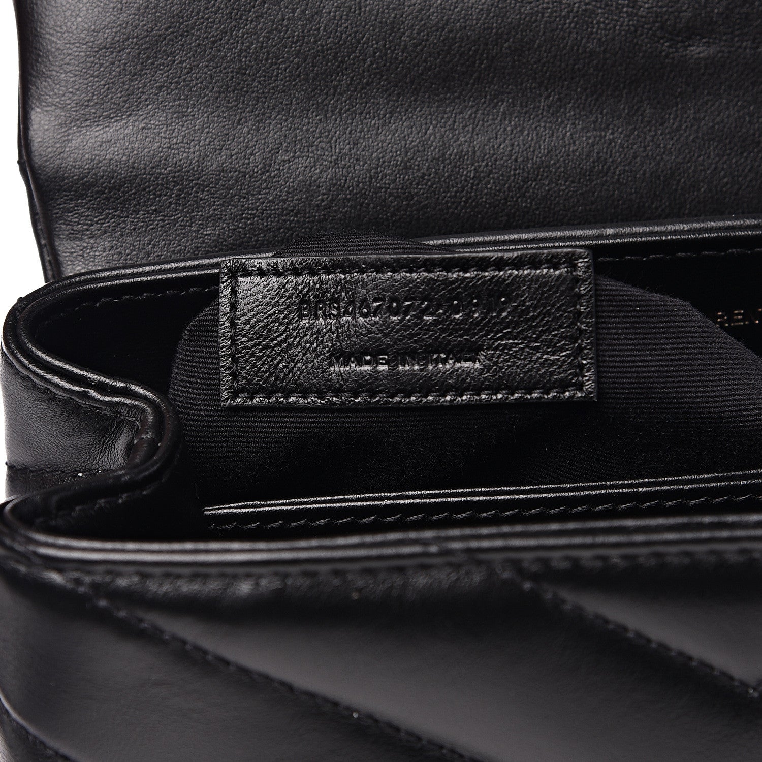 Saint Laurent Calfskin Y Quilted Monogram Toy Loulou Crossbody Bag Black 6 of 11