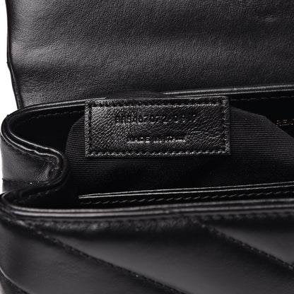 Saint Laurent Calfskin Y Quilted Monogram Toy Loulou Crossbody Bag Black 6 of 11