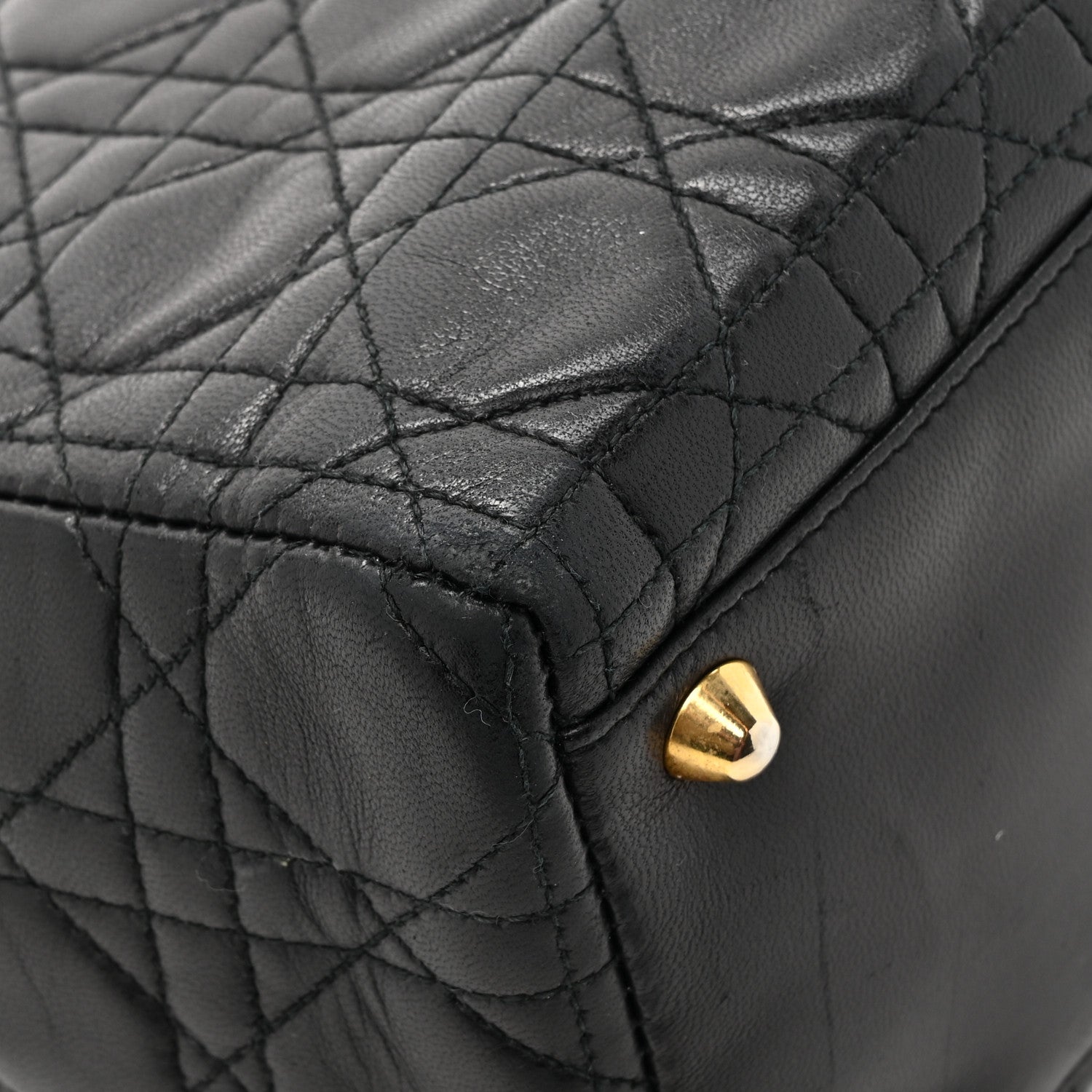 Christian Dior Lambskin Cannage Large Lady Dior Black 14 of 18