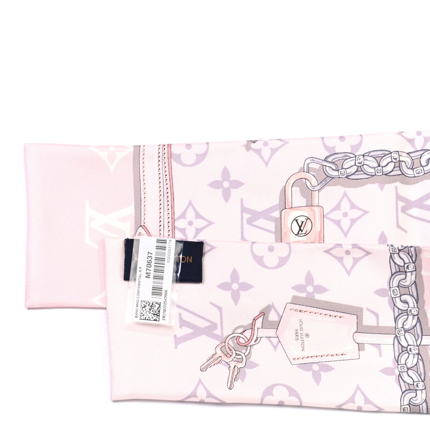 Silk Monogram Confidential Bandeau Light Pink