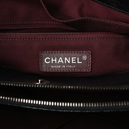 Chanel Crumpled Grained Calfskin Quilted CC Crave Tote Black 6 of 11