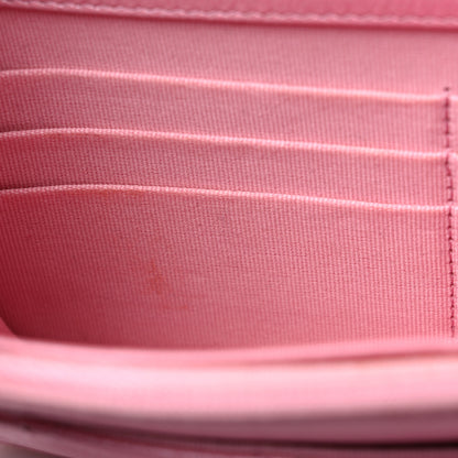 Chanel Cloudy Pearly Goatskin Quilted Wallet on Chain WOC Light Pink 11 of 13