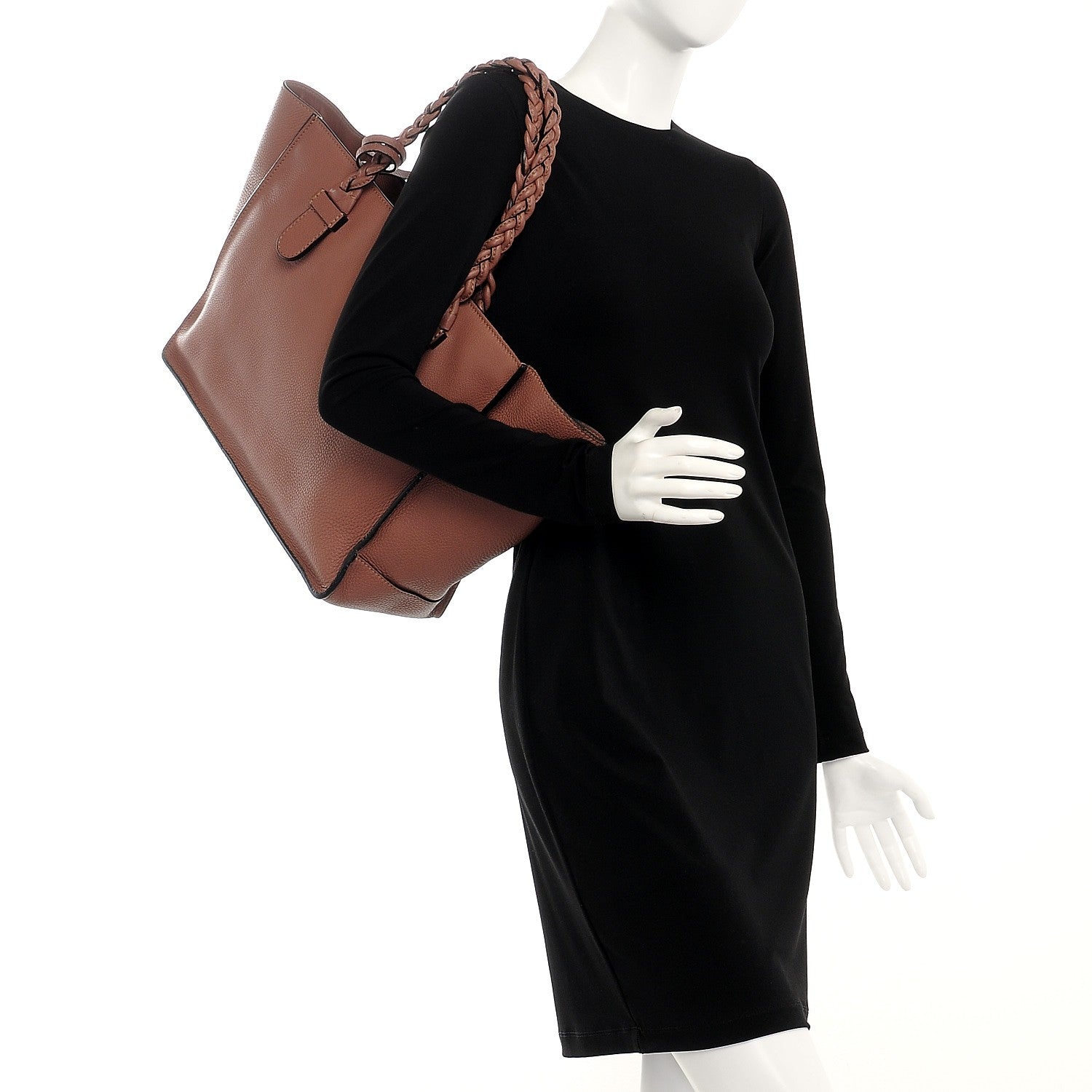 Valentino Garavani Grained Calfskin To Be Cool Tote Brownish 2 of 11