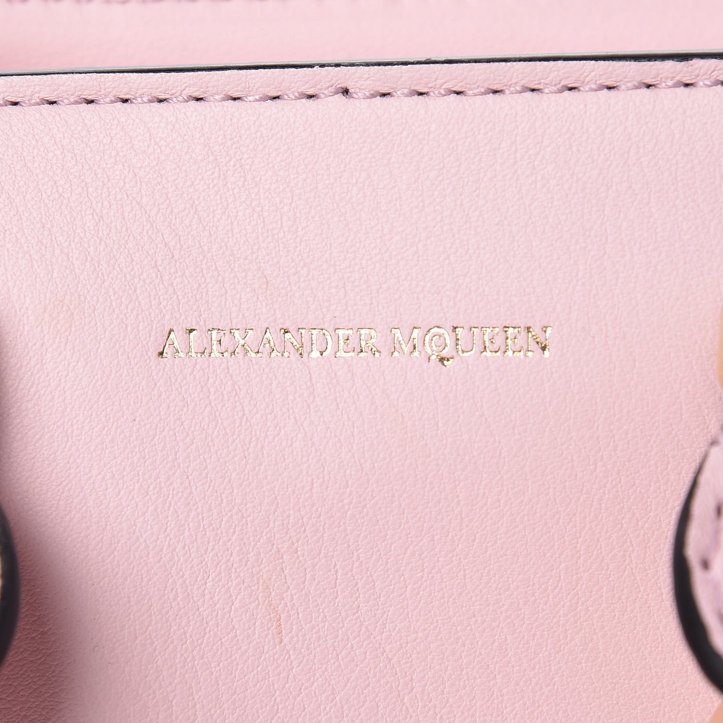Pebbled Calfskin Mini Padlock Tote Baby Pink