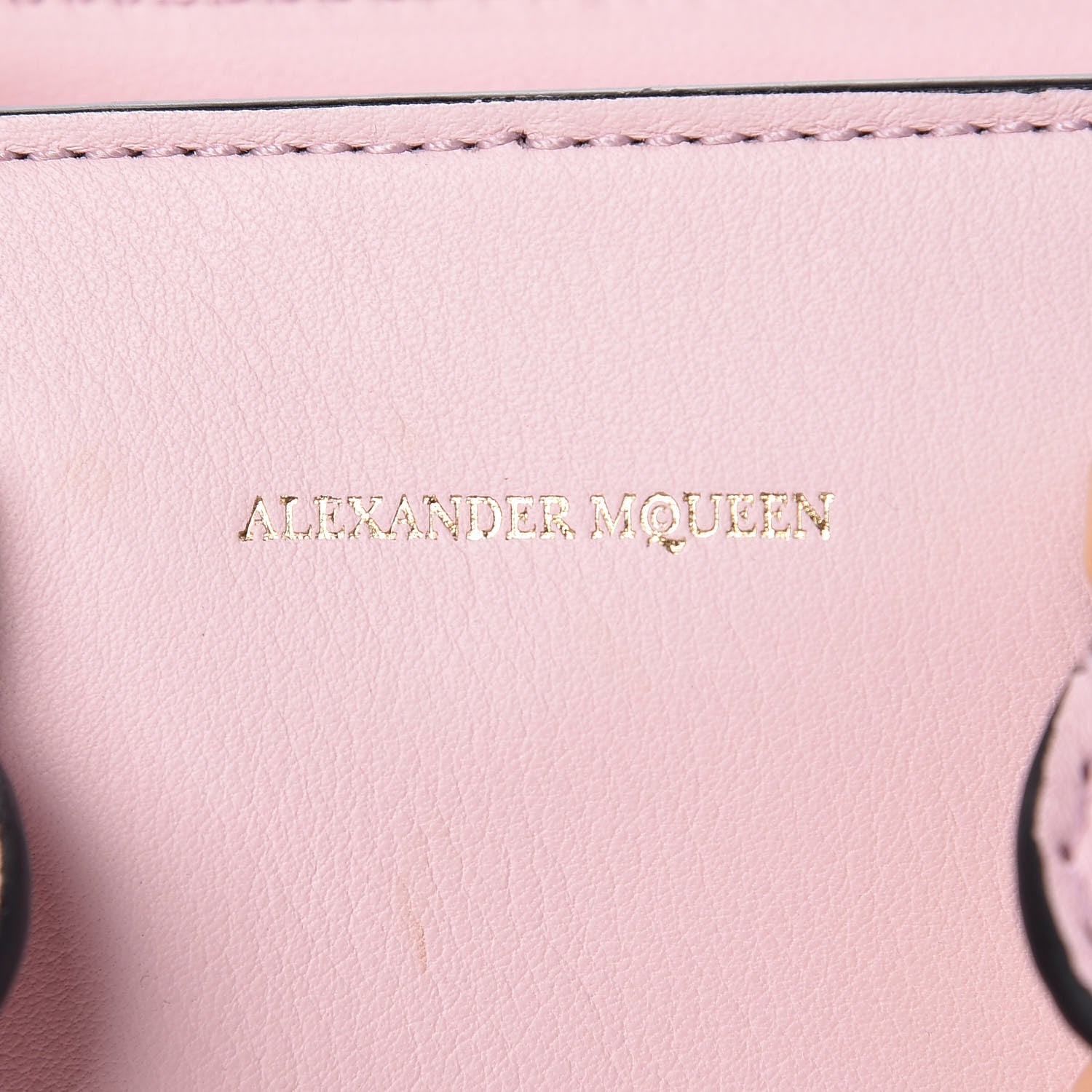 Alexander McQueen Pebbled Calfskin Mini Padlock Tote Baby Pink 7 of 11
