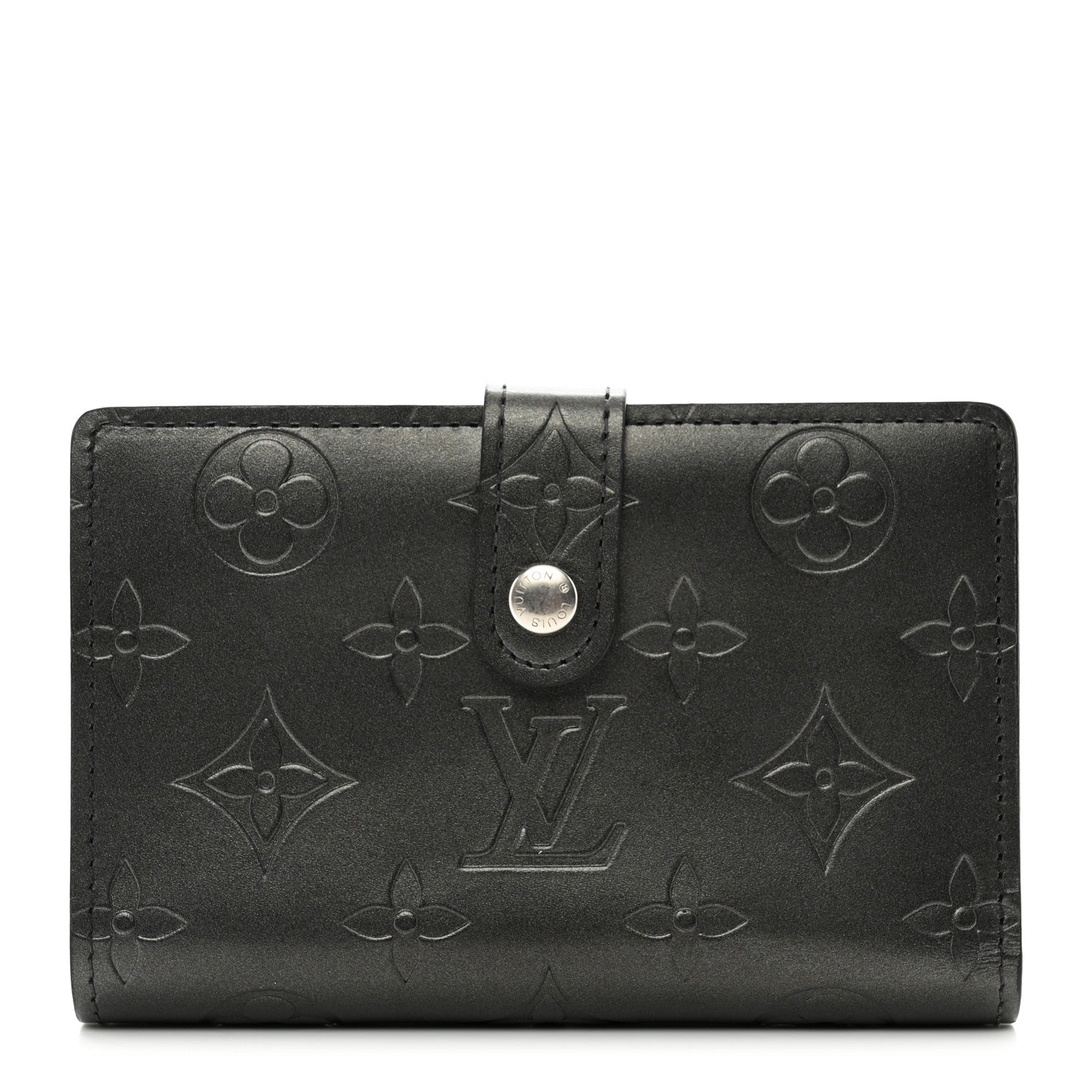 Louis Vuitton Mat Monogram French Purse Wallet Black 1 of 8