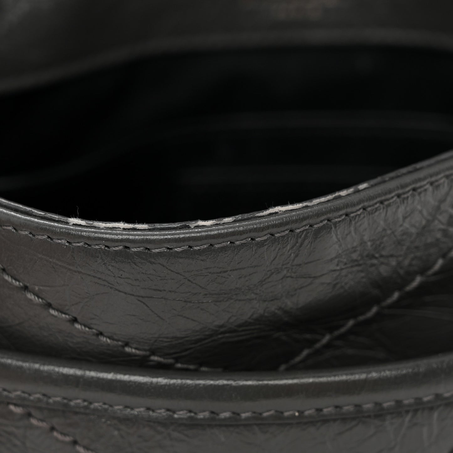 Crinkled Calfskin Matelasse Monogram Baby Niki Chain Satchel Storm