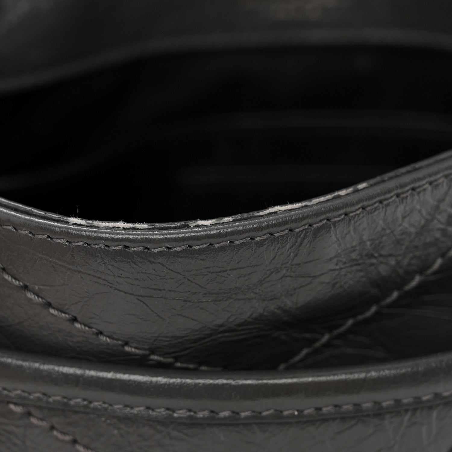 Saint Laurent Crinkled Calfskin Matelasse Monogram Baby Niki Chain Satchel Storm 6 of 11