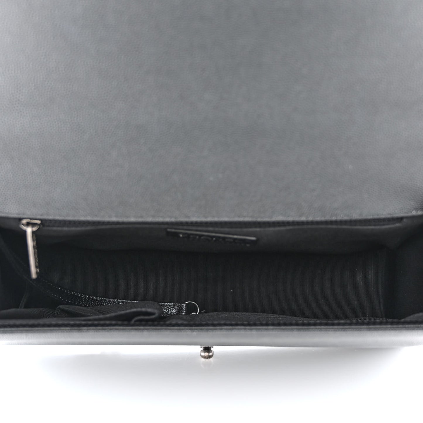Caviar Quilted Large Boy Flap Black