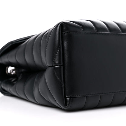 Saint Laurent Calfskin Y Quilted Monogram Medium Loulou Chain Satchel Black 8 of 9