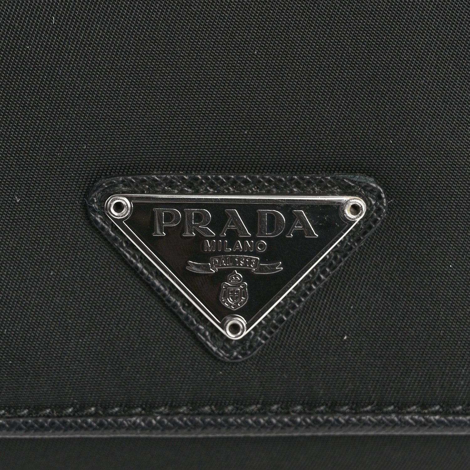 Prada Tessuto Nylon Triangle Continental Flap Wallet Black 12 of 13