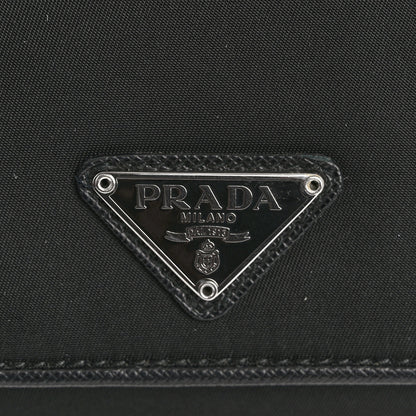 Prada Tessuto Nylon Triangle Continental Flap Wallet Black 12 of 13