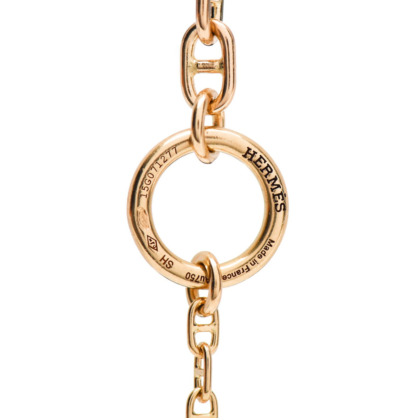 18K Yellow Gold Diamond Chaine d'Ancre Enchainee Bracelet SH