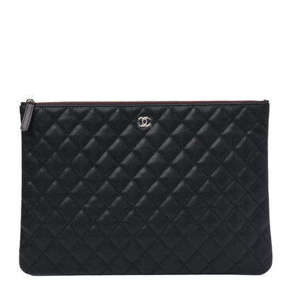 Chanel Caviar Quilted Large Cosmetic Case Black 1 of 9