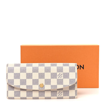 Louis Vuitton Damier Azur Emilie Wallet Rose Ballerine 7 of 7