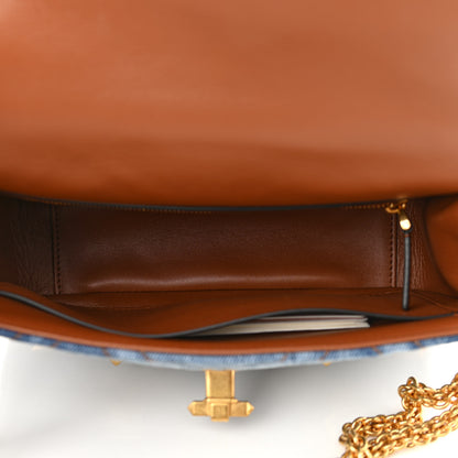 Valentino Garavani Denim Medium Roman Stud Shoulder Bag Light Denim Selleria 5 of 9