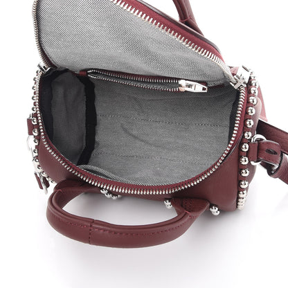 Alexander Wang Calfskin Studded Mini Rockie Matte Beet Rodium Hardware 5 of 10