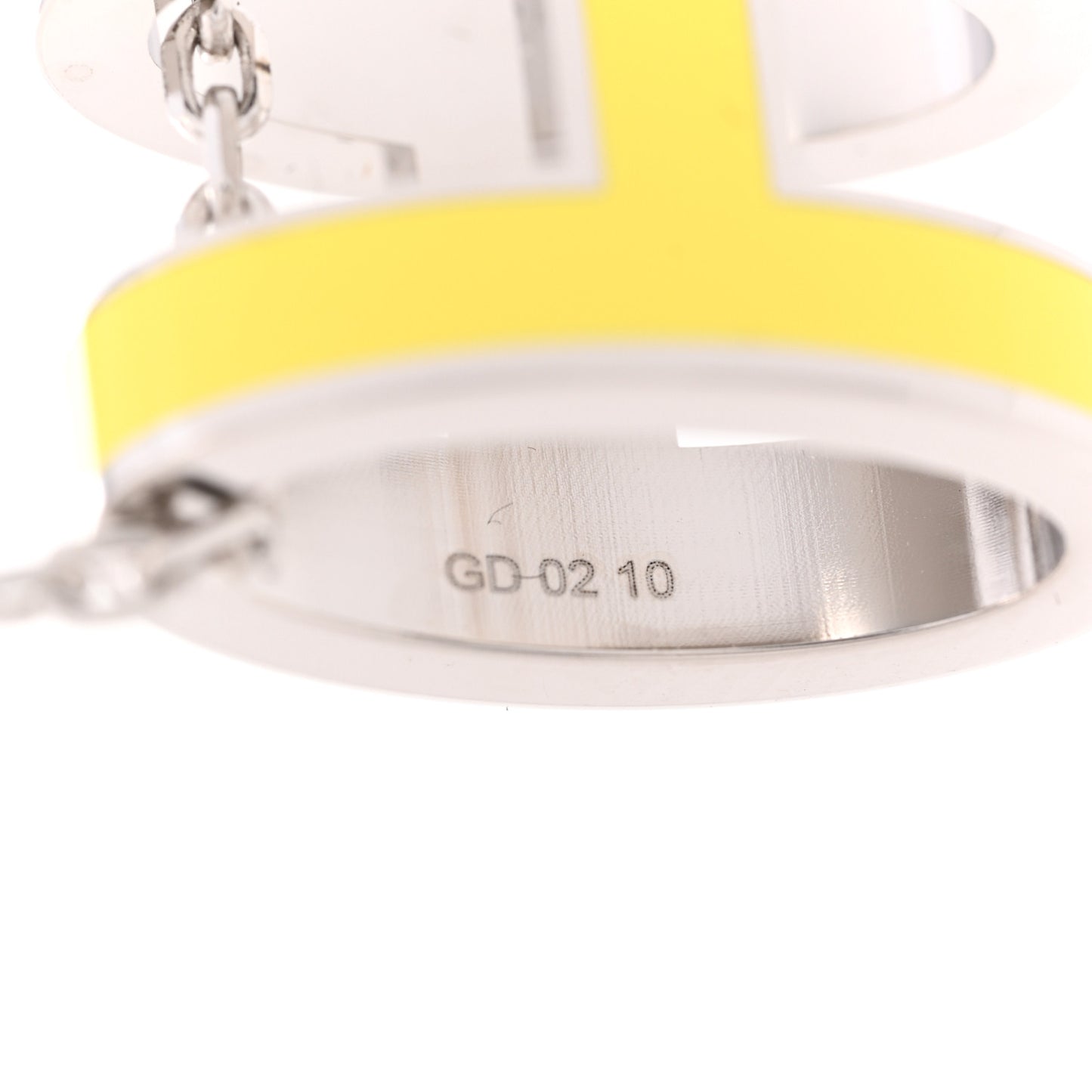 Lacquered Palladium Pop H Pendant Necklace Jaune Mimosa