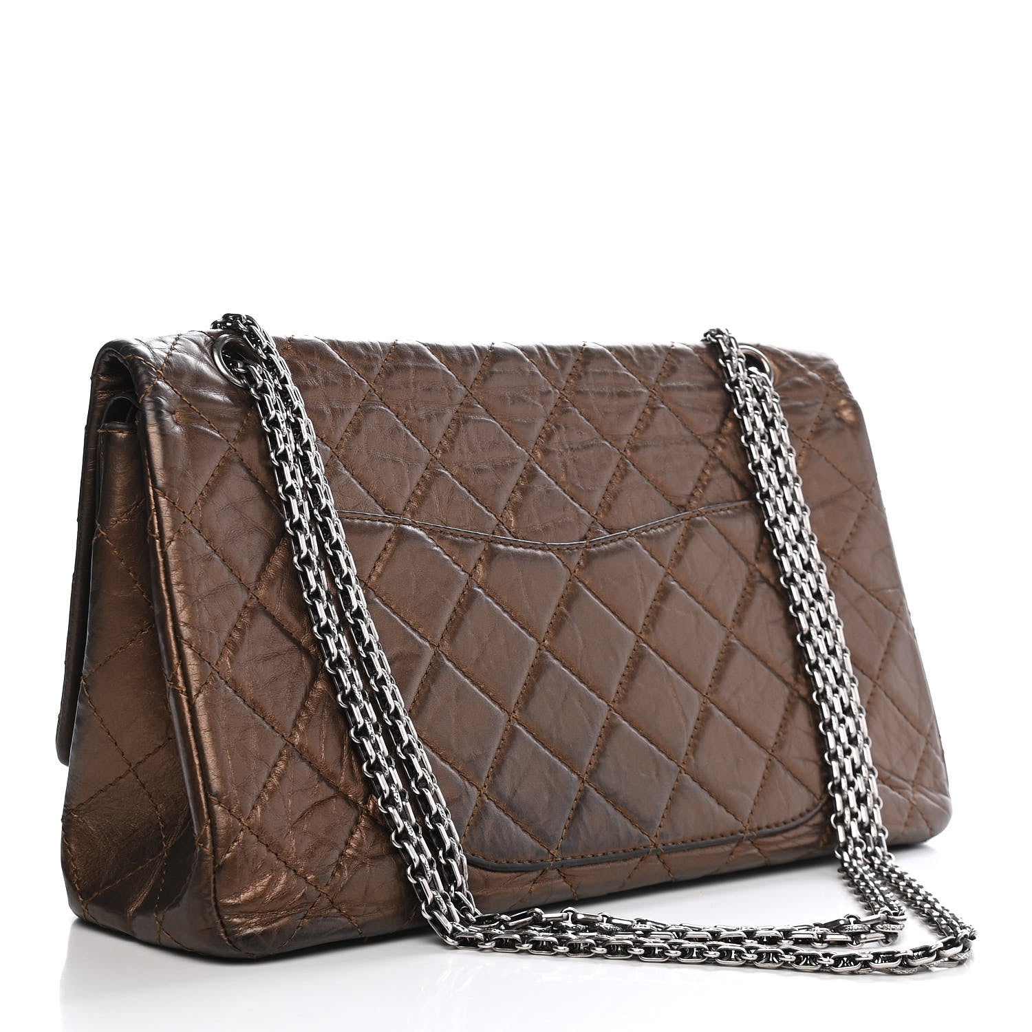 Chanel Metallic Aged Calfskin Quilted 2.55 Reissue 227 Flap Bronze 3 of 9