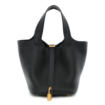 Hermes Taurillon Clemence Picotin Lock 18 PM Black 1 of 10