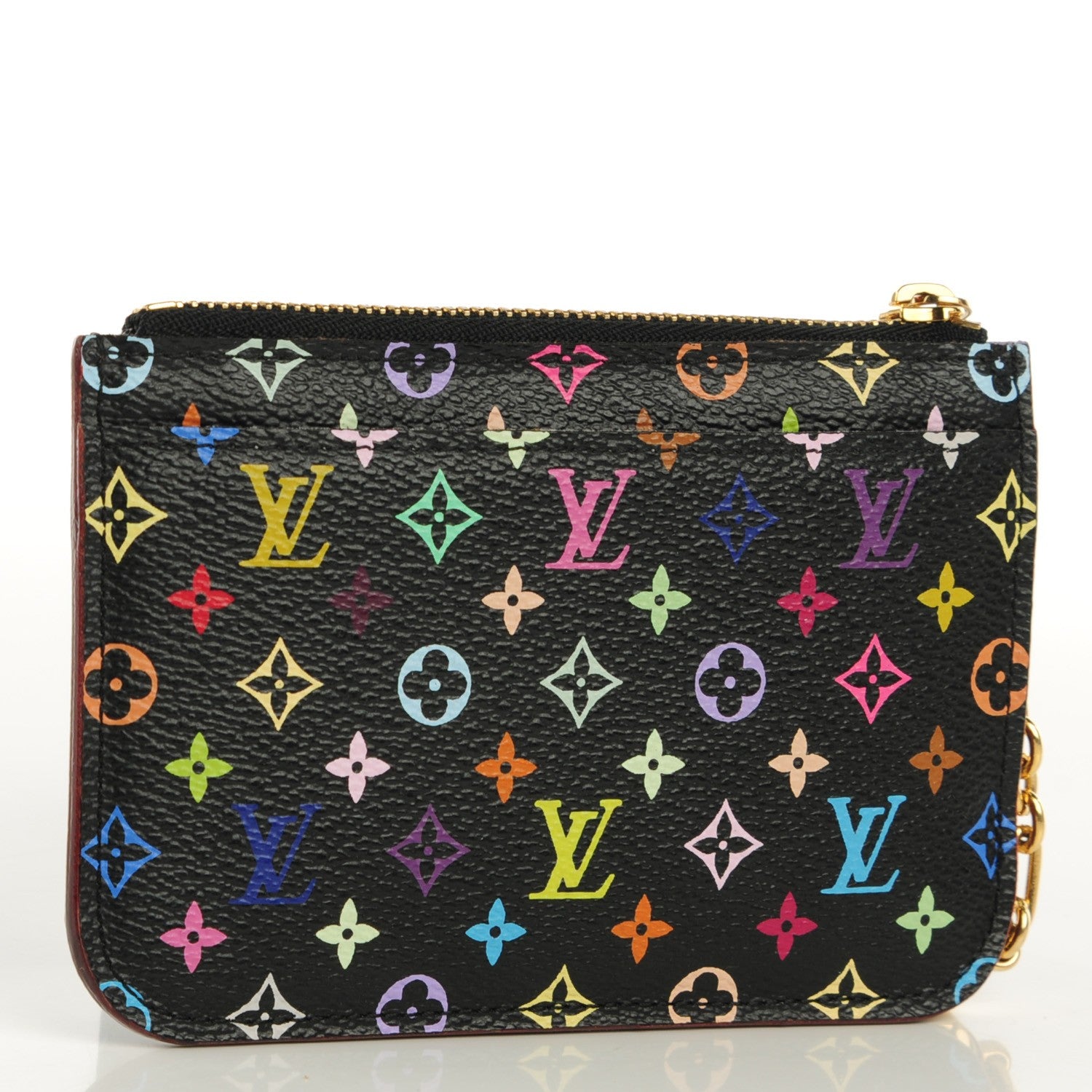 Louis Vuitton Monogram Multicolor Key Pouch Black Violet 3 of 7