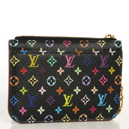 Louis Vuitton Monogram Multicolor Key Pouch Black Violet 3 of 7