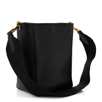Celine Soft Grained Calfskin Small Sangle Bucket Bag Black 3 of 9