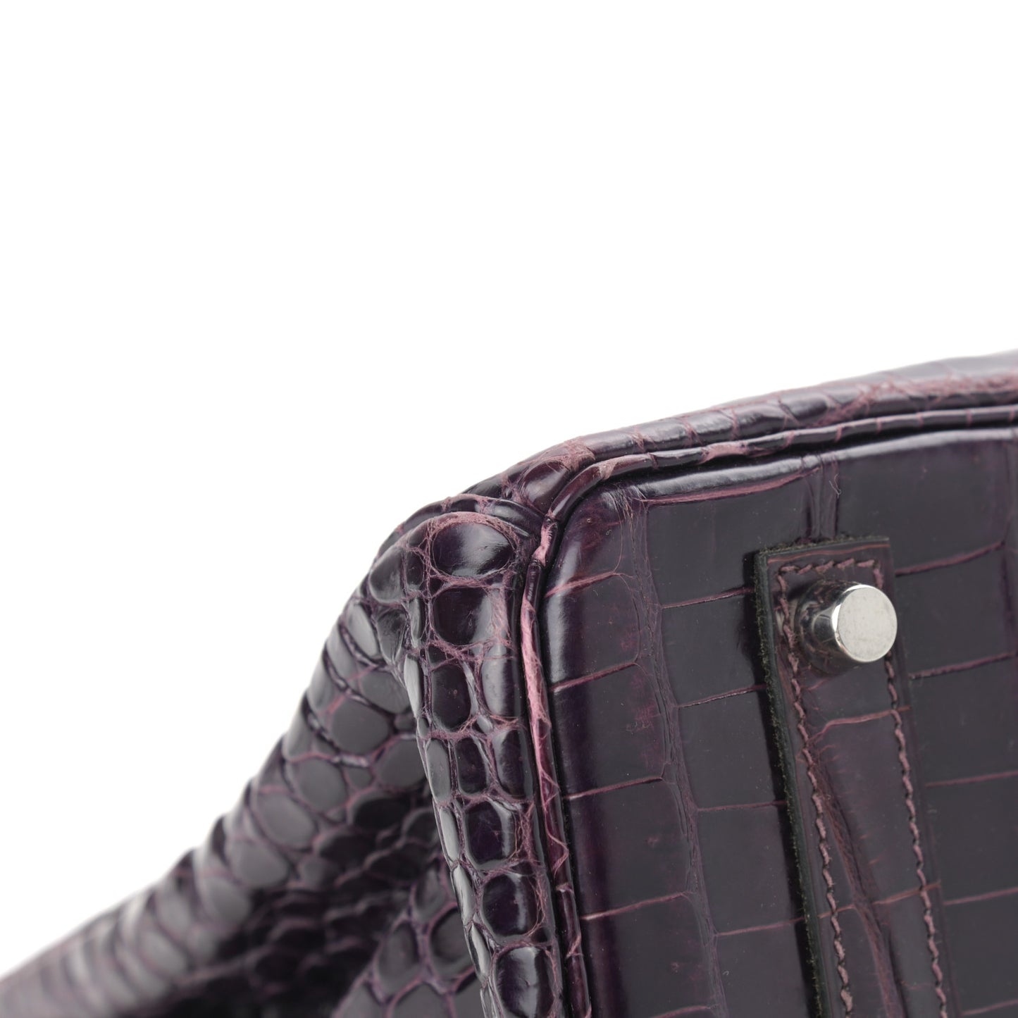 Shiny Porosus Crocodile Birkin 35 Cassis