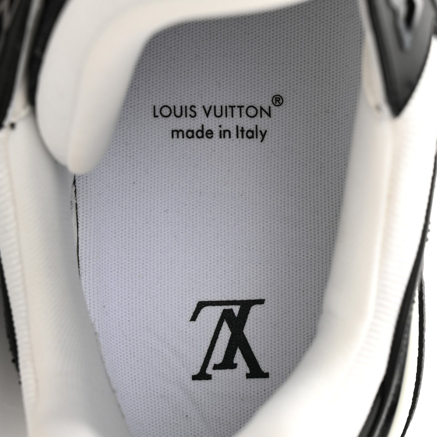 Calfskin Monogram Denim Mens LV Trainer Sneakers 12 Black
