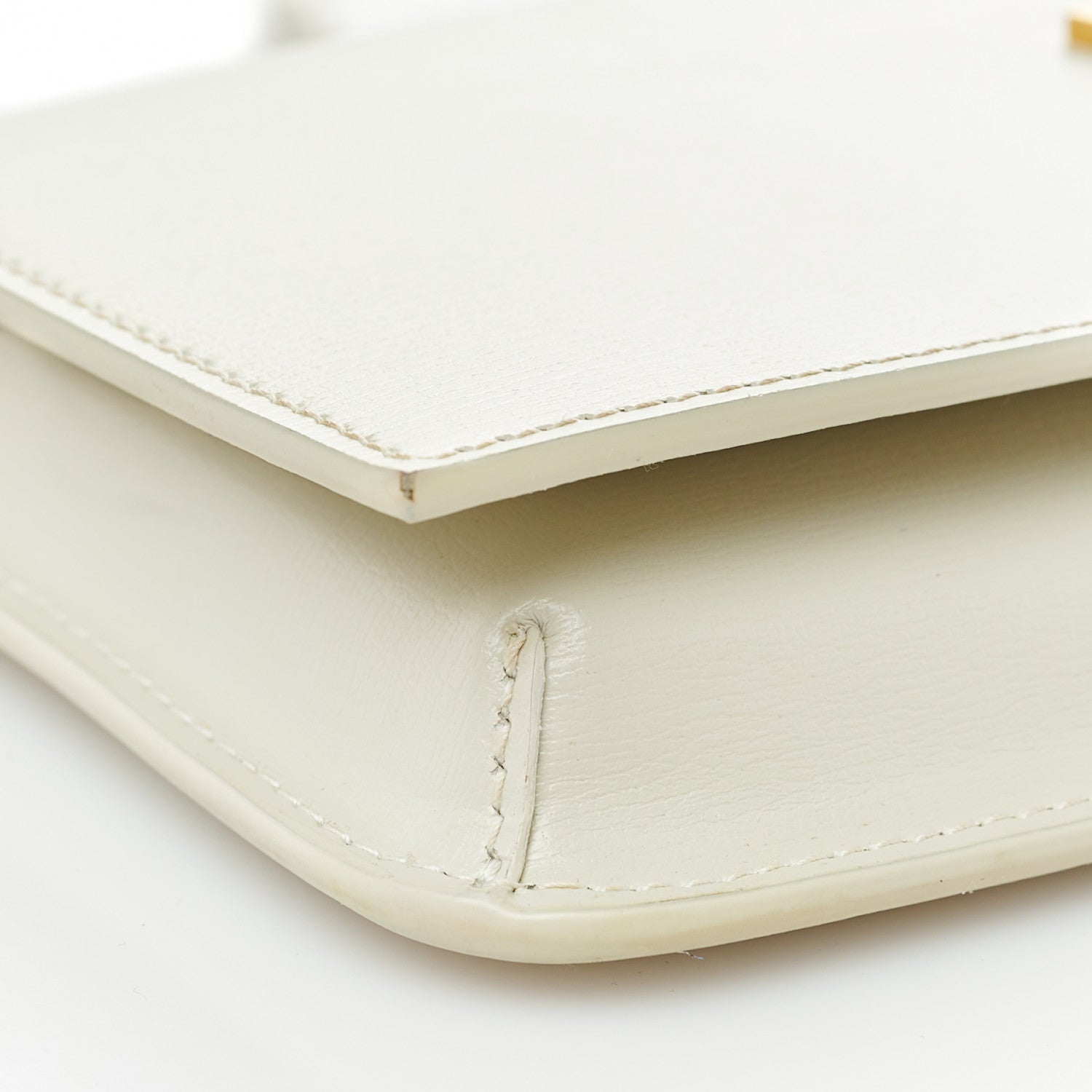 Saint Laurent Smooth Calfskin Monogram Phone Holder Crossbody Crema Soft 7 of 8