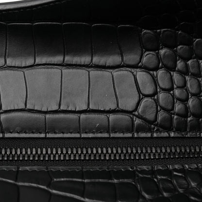 Balenciaga Semi Matte Calfskin Crocodile Embossed Neo Classic Black Hardware Large City Black 11 of 11