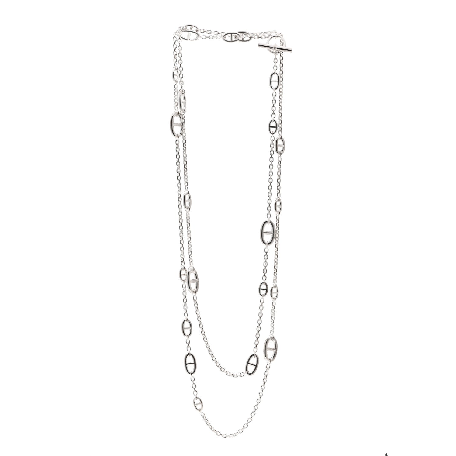 Hermes Sterling Silver Farandole Necklace 160 3 of 5