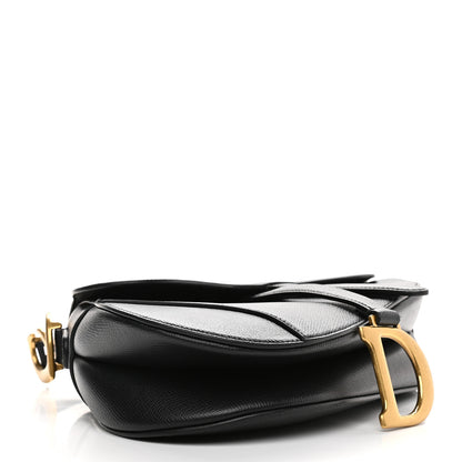 Christian Dior Grained Calfskin Saddle Bag Black 4 of 9
