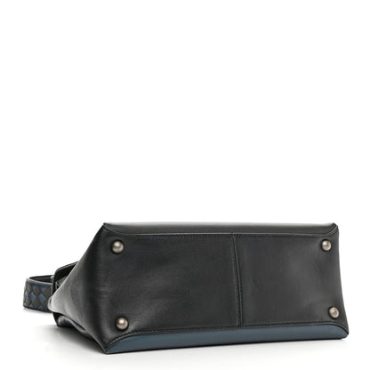 Bottega Veneta Nappa Small Bicolor Piazza Bag Ferro Gray Denim 4 of 11