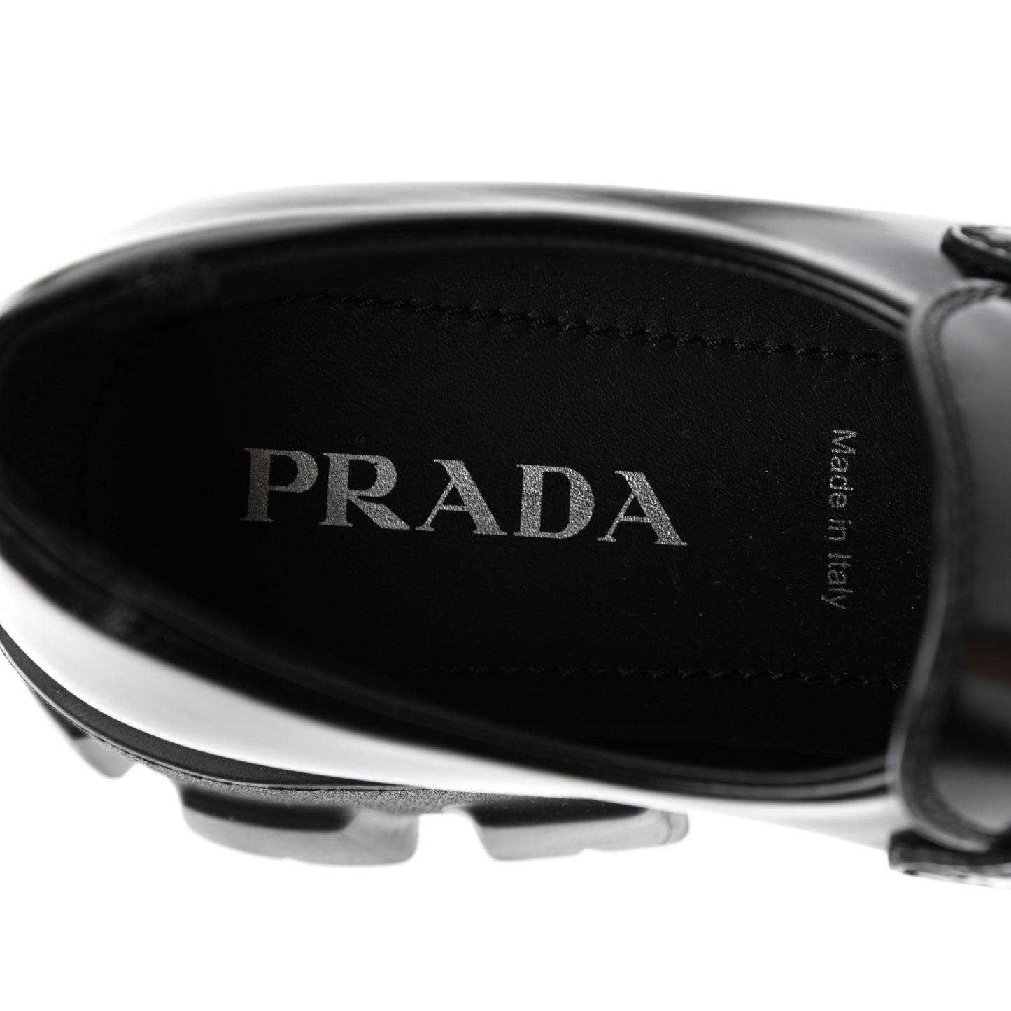 Spazzolato Triangle Logo Monolith Pointy 55mm Loafers 36.5 Black