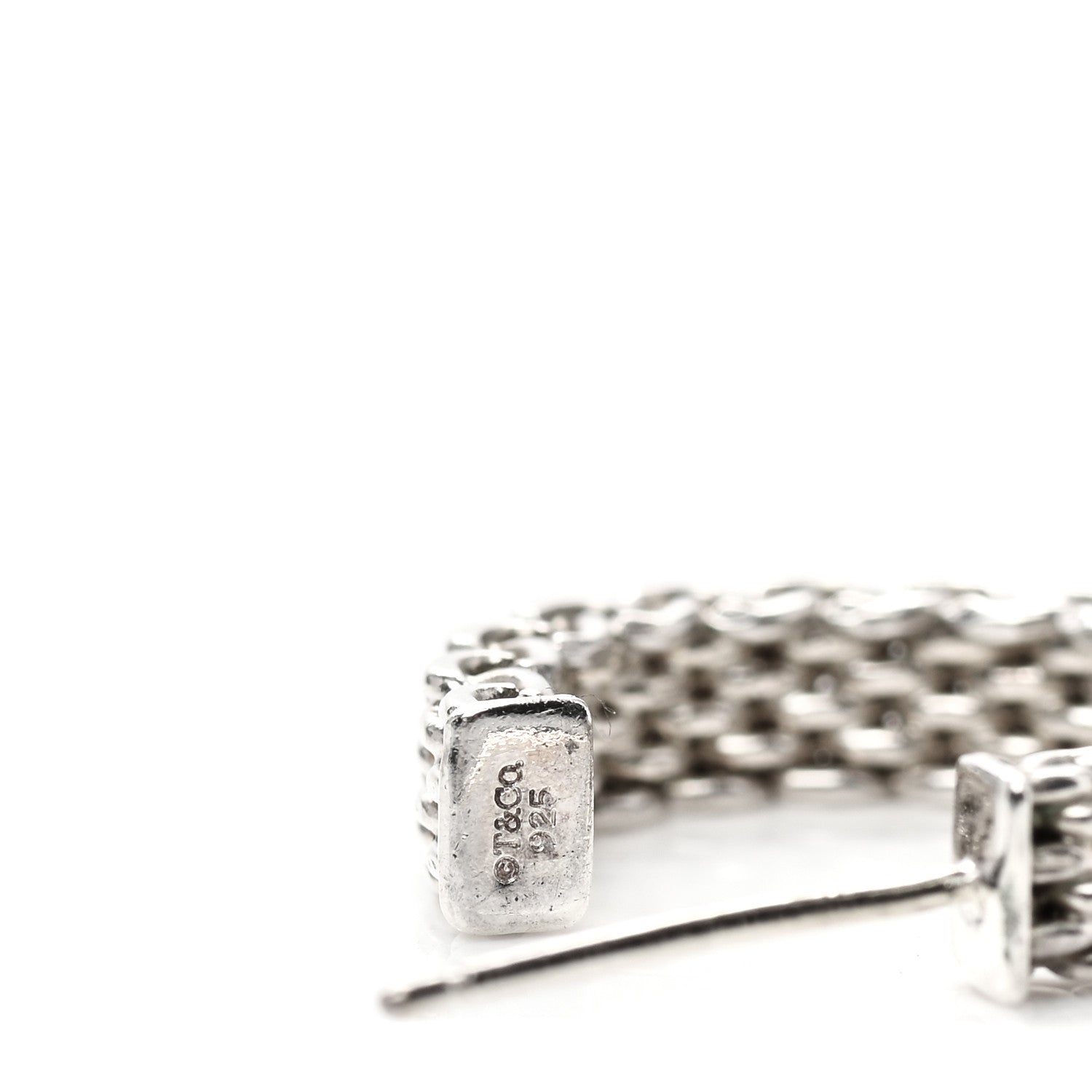 Tiffany Sterling Silver Small Somerset Hoop Earrings 4 of 5