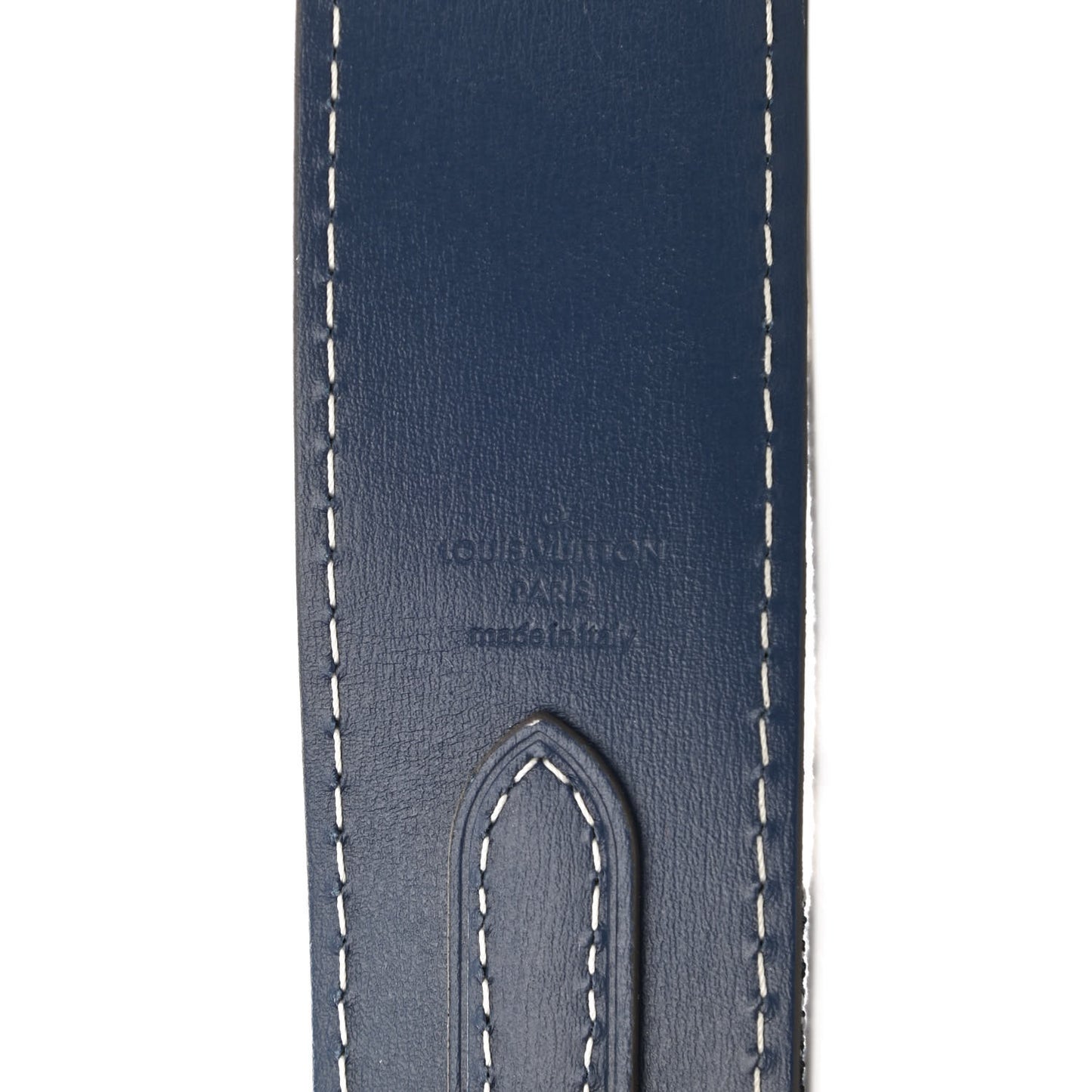 Denim Monogram Jacquard Bandouliere Shoulder Strap Bleu