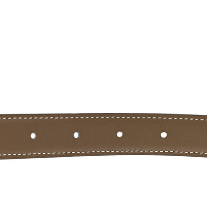 Hermes Epsom Swift 24mm Mors H Belt 75 30 White Etoupe 4 of 5
