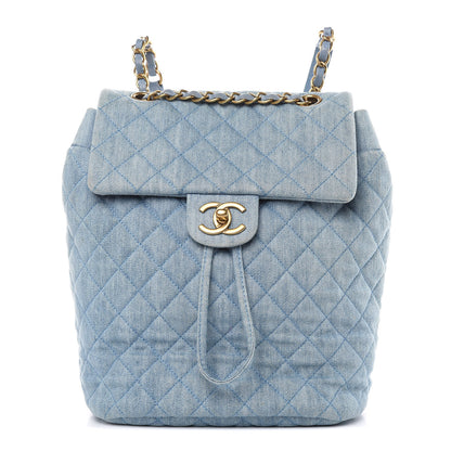 Chanel Washed Denim Quilted Small Urban Spirit Backpack Light Blue 1 of 16