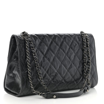 Chanel Crumpled Grained Calfskin Jumbo CC Crave Flap Black 3 of 10