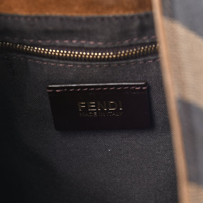 Fendi Pequin Vitello Large Hobo Tobacco Petrolio 5 of 5