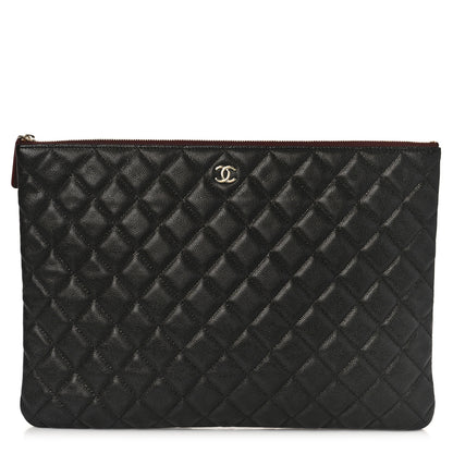 Chanel Caviar Quilted Large Cosmetic Case Black 1 of 9