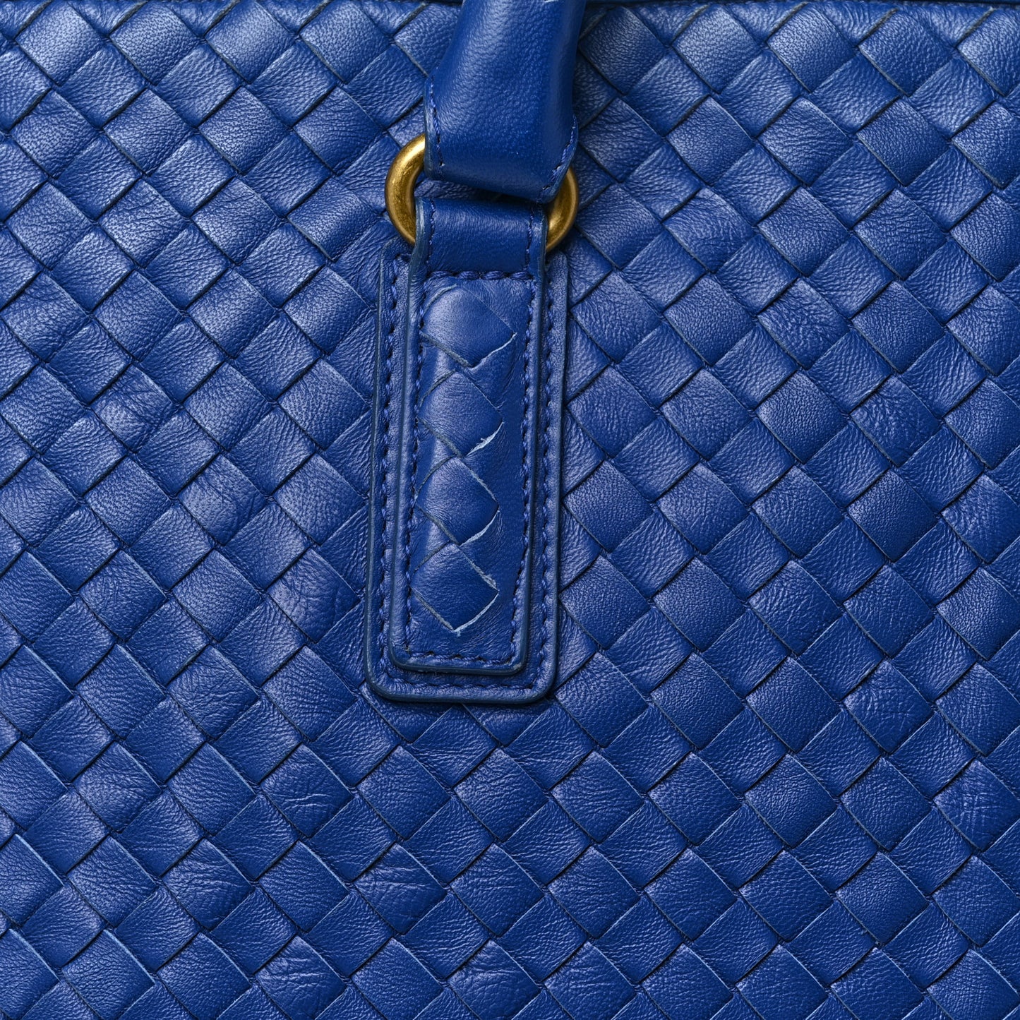 Nappa Intrecciato Maxi Convertible Tote Cobalt