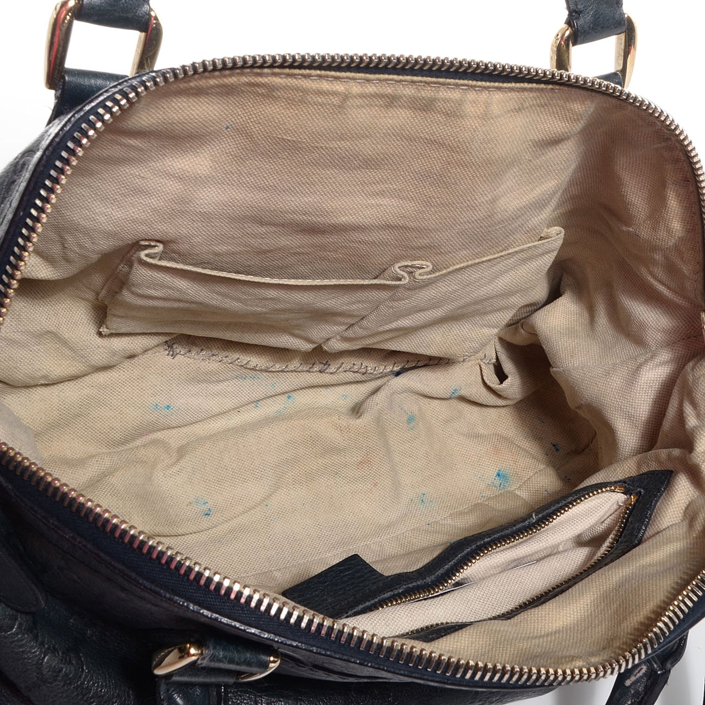 Guccissima Medium Cathrine Dome Satchel Dark Blue