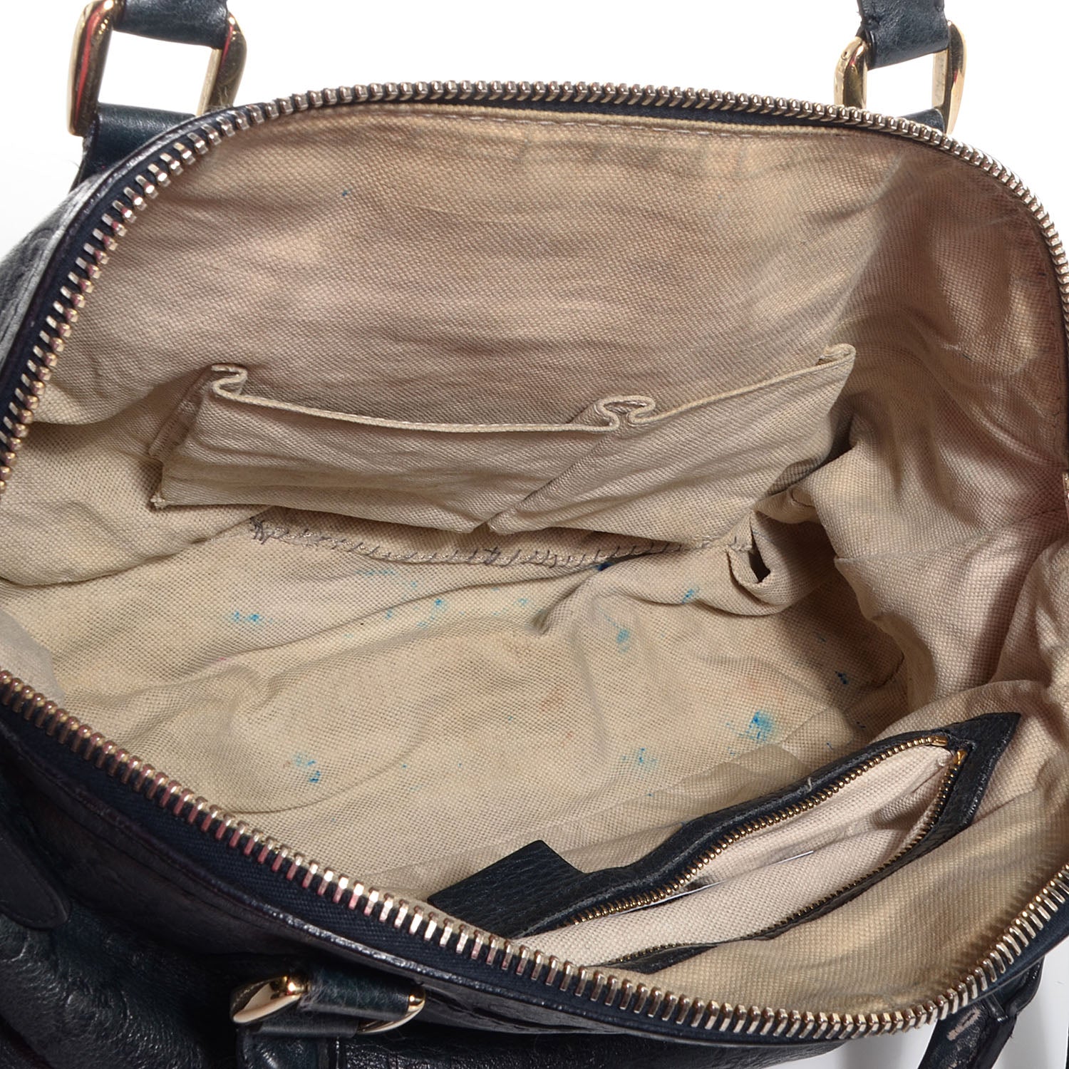 Gucci Guccissima Medium Cathrine Dome Satchel Dark Blue 6 of 9