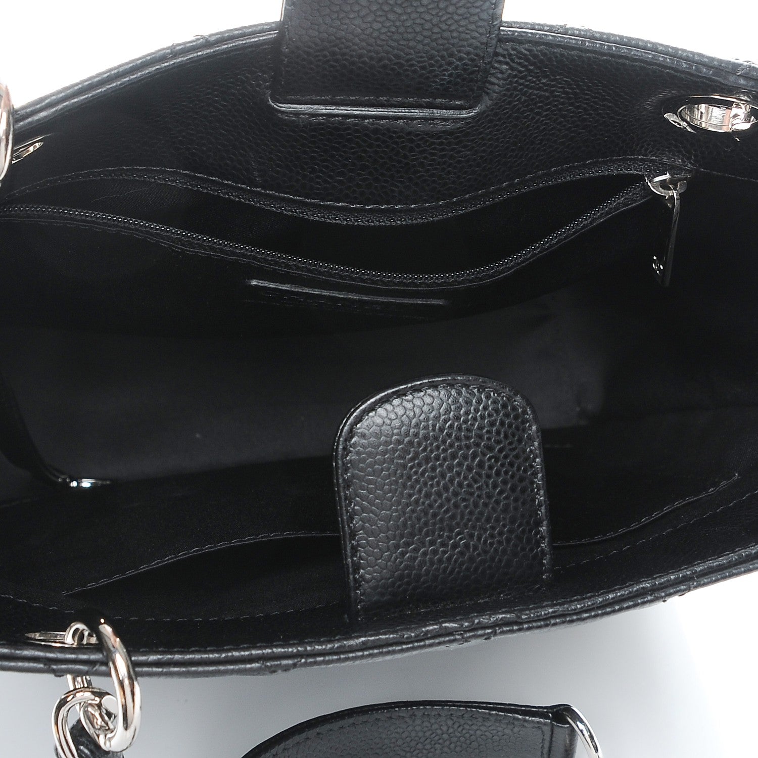 Chanel Caviar Quilted Petit Shopping Tote PST Black 5 of 8